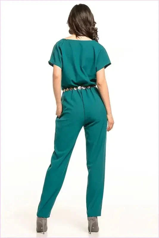 Chic Envelope Neck Jumpsuit Unique Style Fashion