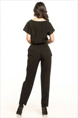 Chic Envelope Neck Jumpsuit Unique Style Fashion