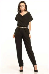 Chic Envelope Neck Jumpsuit Unique Style Fashion