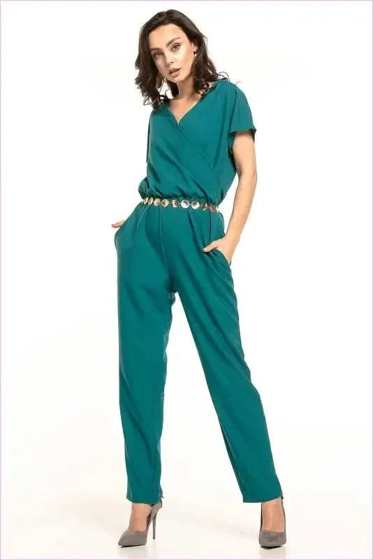 Chic Envelope Neck Jumpsuit Unique Style Fashion