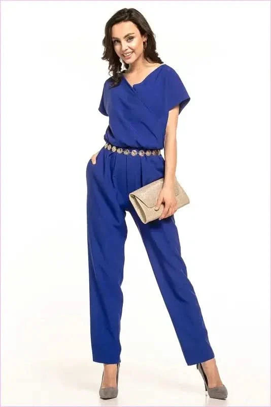 Chic Envelope Neck Jumpsuit Unique Style Fashion