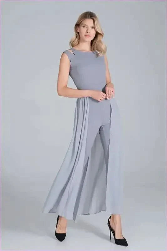 Chiffon Slit Jumpsuit Unique Style Fashion Find