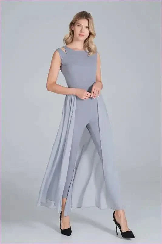Chiffon Slit Jumpsuit Unique Style Fashion Find