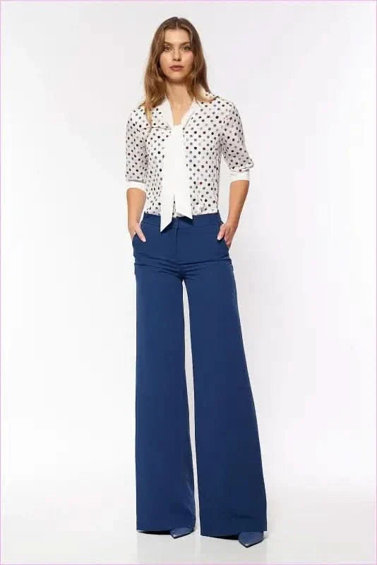 Cobalt Palazzo Pants Unique Spring Fashion Style