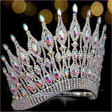 Colorful Gemstone Bridal Wedding Crown Crystal Hair Accessory