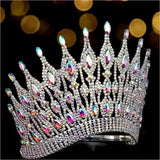 Colorful Gemstone Bridal Wedding Crown Crystal Hair Accessory