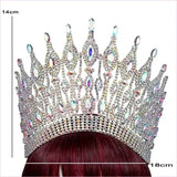 Colorful Gemstone Bridal Wedding Crown Crystal Hair Accessory