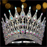 Colorful Gemstone Bridal Wedding Crown Crystal Hair Accessory