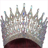 Colorful Gemstone Bridal Wedding Crown Crystal Hair Accessory