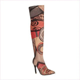Colorful Plus Size Pointed Toe Ultra-high Knee Boots