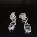 Colorful Rhinestone Precision Micro Inlaid Gold-toned Earrings