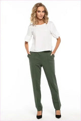 Cotton Knit Trousers Unique Style Fashion