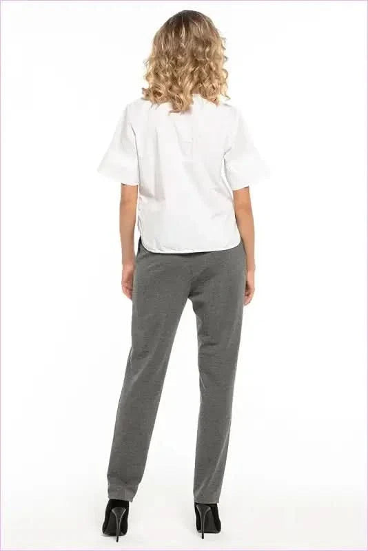 Cotton Knit Trousers Unique Style Fashion