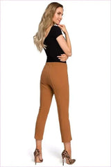 Cotton Trousers Elastic Waistband Fashion Style