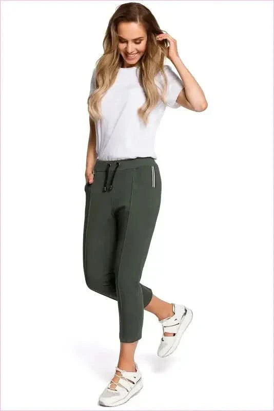 Cotton Trousers Elastic Waistband Fashion Style