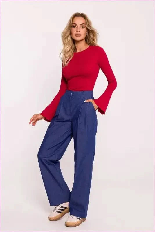 Cotton Wide Leg Pants Unique Style Fashion