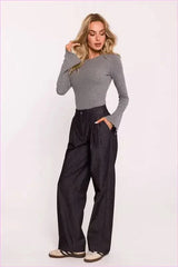 Cotton Wide Leg Pants Unique Style Fashion