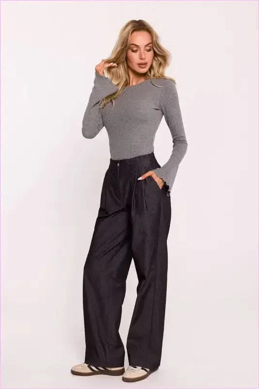 Cotton Wide Leg Pants Unique Style Fashion