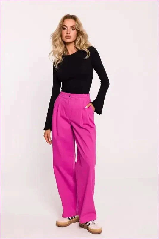 Cotton Wide Leg Pants Unique Style Fashion