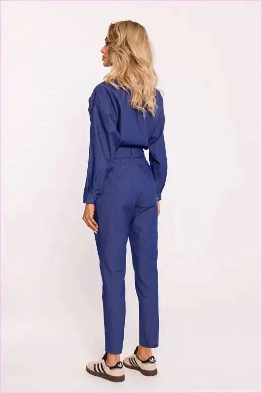 Cotton Wrap Jumpsuit Unique Fashion Style