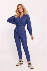 Cotton Wrap Jumpsuit Unique Fashion Style