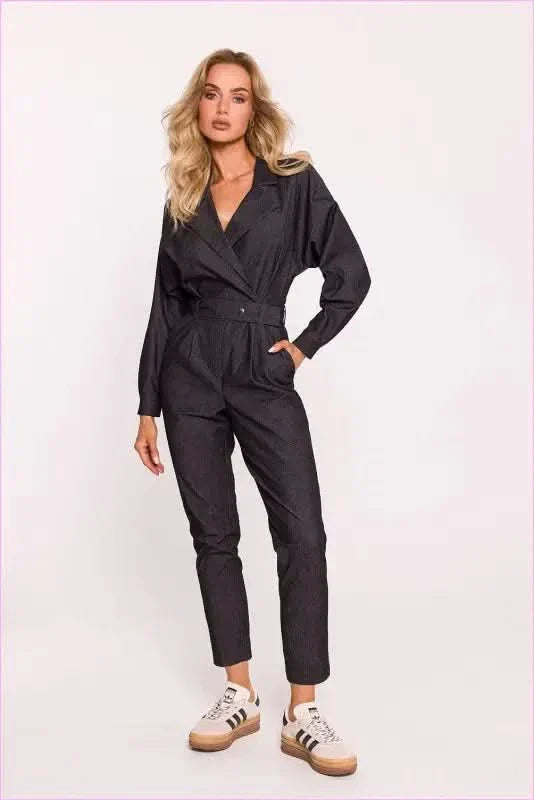 Cotton Wrap Jumpsuit Unique Fashion Style