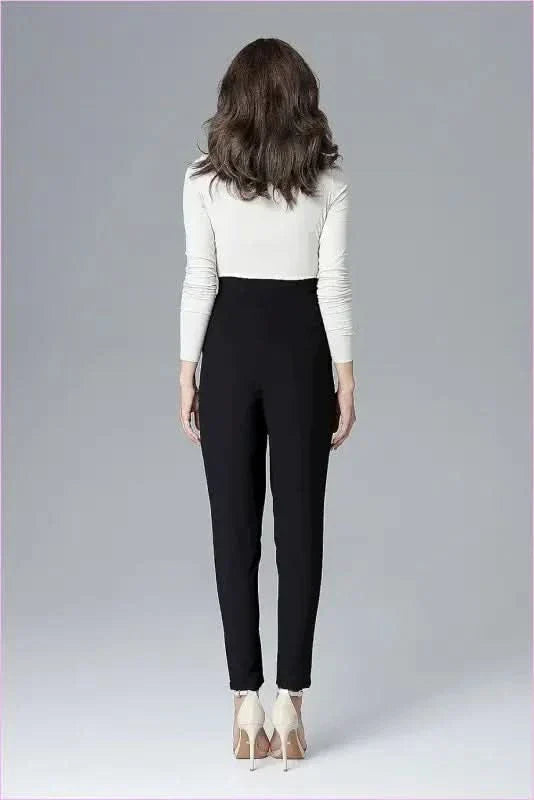 Creased Trousers Unique Style Waist Emphasis Fashion