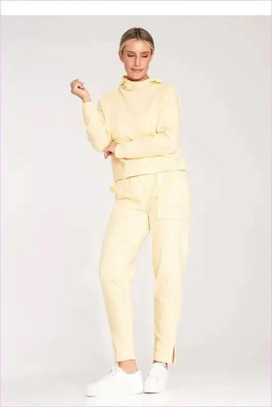 Crinkled Waist Cotton Pants Unique Style