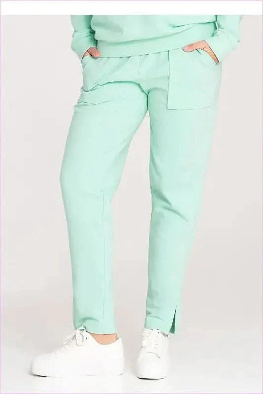 Crinkled Waist Cotton Pants Unique Style