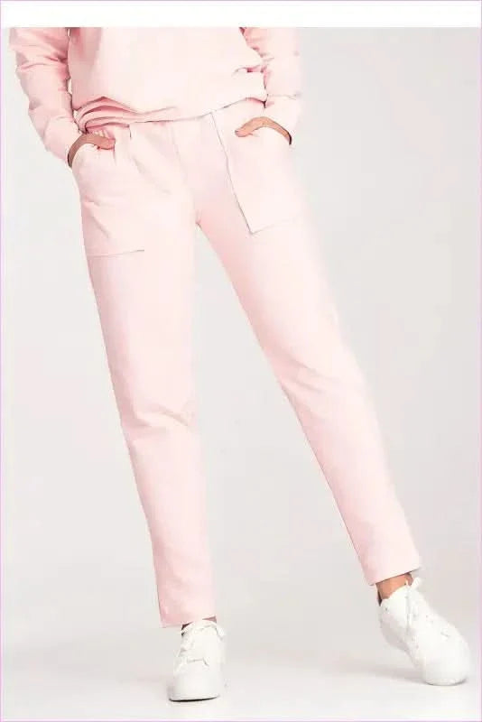 Crinkled Waist Cotton Pants Unique Style