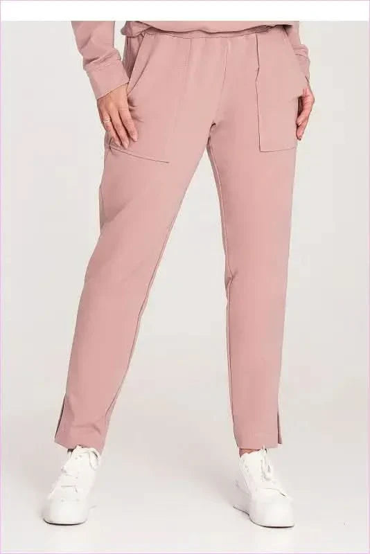 Crinkled Waist Cotton Pants Unique Style