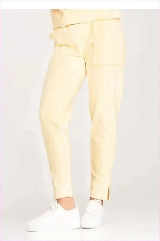 Crinkled Waist Cotton Pants Unique Style