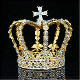 Crystal Vintage Royal Crown for Men and Women