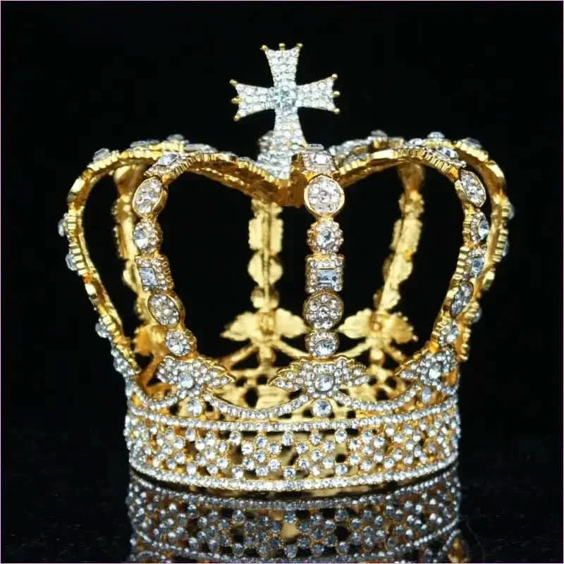 Crystal Vintage Royal Crown for Men and Women