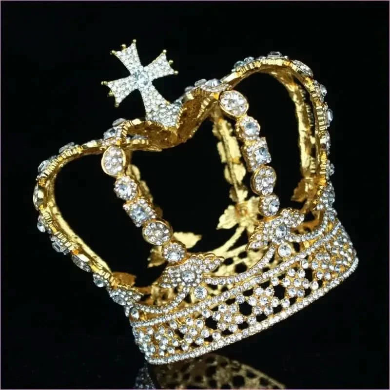 Crystal Vintage Royal Crown for Men and Women