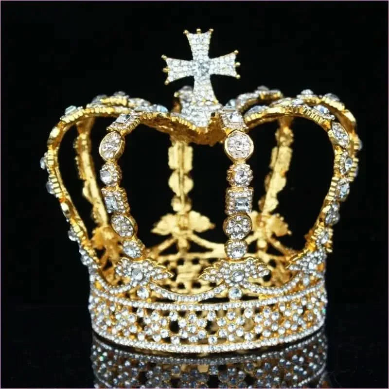 Crystal Vintage Royal Crown for Men and Women