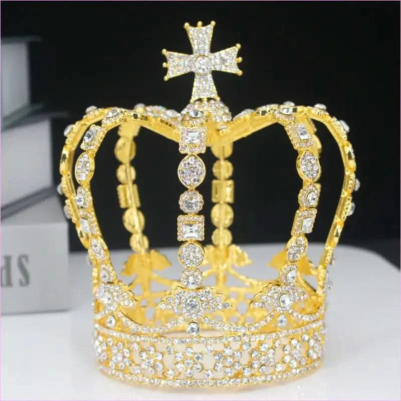 Crystal Vintage Royal Crown for Men and Women