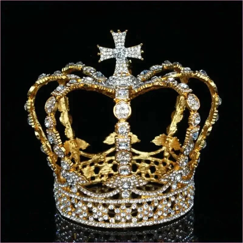 Crystal Vintage Royal Crown for Men and Women