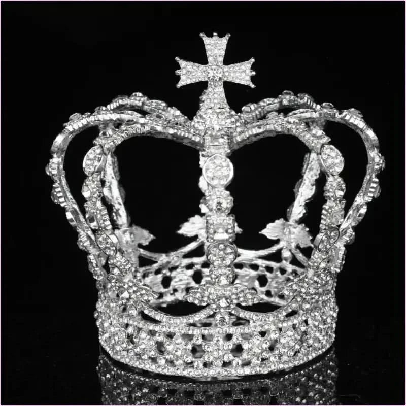 Crystal Vintage Royal Crown for Men and Women