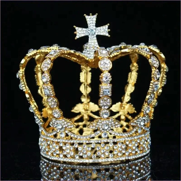 Crystal Vintage Royal Crown for Men and Women
