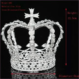 Crystal Vintage Royal Crown for Men and Women