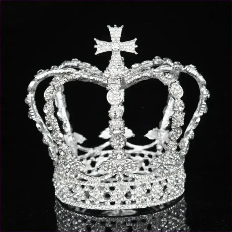 Crystal Vintage Royal Crown for Men and Women