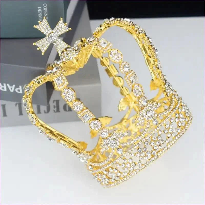 Crystal Vintage Royal Crown for Men and Women