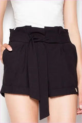 Cuffed High Waist Fashion Shorts