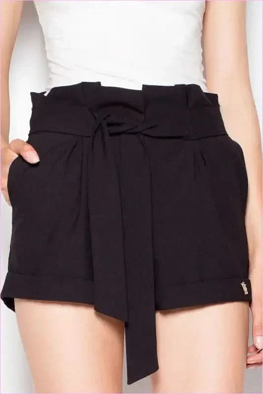 Cuffed High Waist Fashion Shorts
