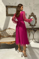 Bicotone Evening Midi Dress | Chic Layered Skirt & Feminine Style