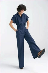Denim Jumpsuit Unique Styling Fashion Style