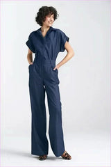 Denim Jumpsuit Unique Styling Fashion Style