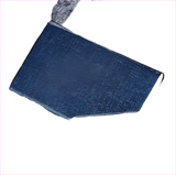 Denim Leather Unisex Business Credit Card Holder with Metal Accents