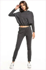 Drawstring Trousers Simple Style Fashion